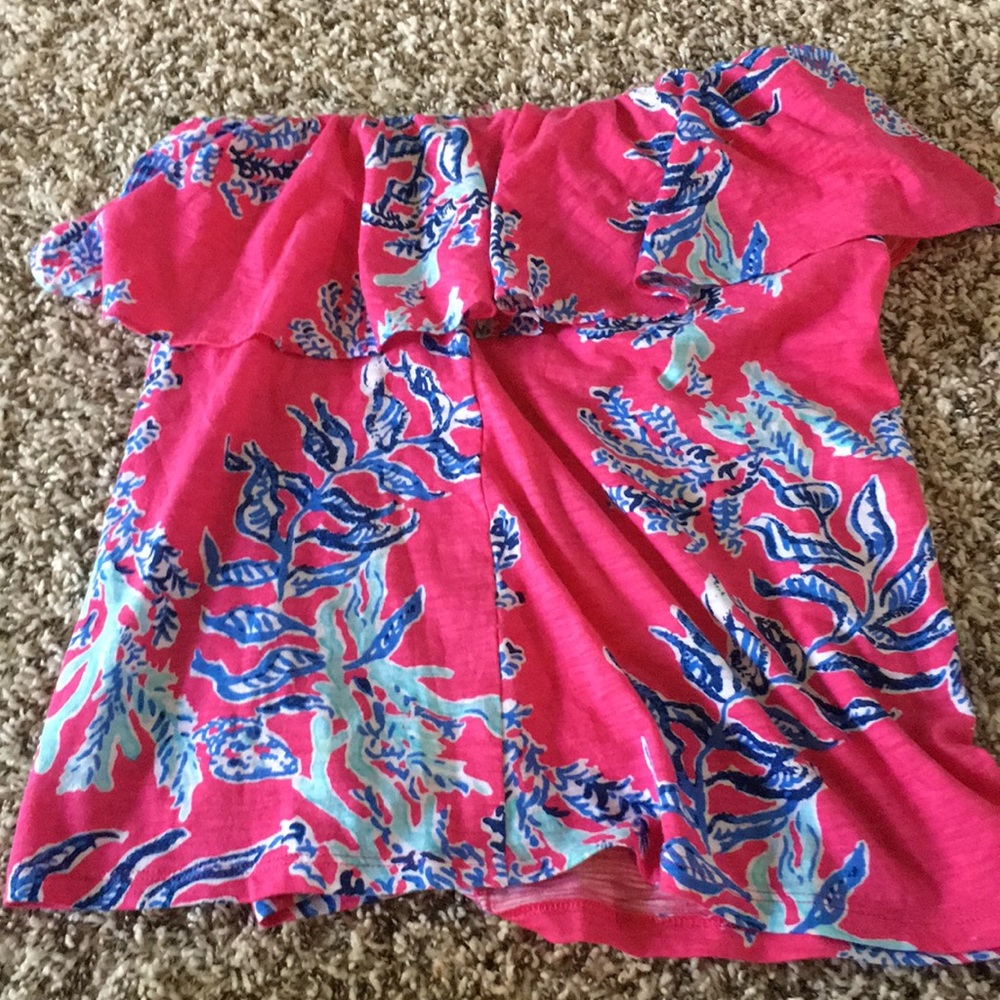 Strapless crop top